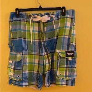 Abercrombie & Fitch Plaid Cargo Shorts